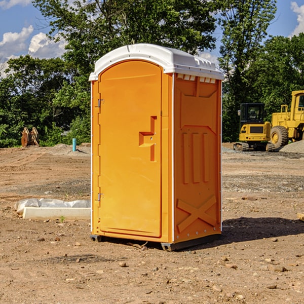 how often are the portable restrooms cleaned and serviced during a rental period in Orient IL